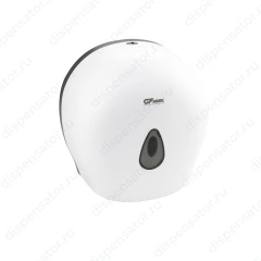GFmark - Диспенсер для туалетной бумаги - барабан, пластиковый, БЕЛЫЙ с глазком - капля, с ключем, арт. 930