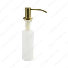 Brimix - Дозатор для жидкого мыла и моющих средств, под ЗОЛОТО, Врезной,под раковину, пластиковый, 300 мл, арт. 6283