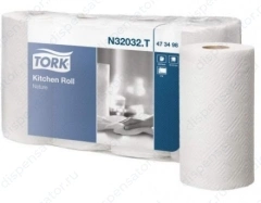 Полотенца для кухни Tork 473498 белые двухслойные
